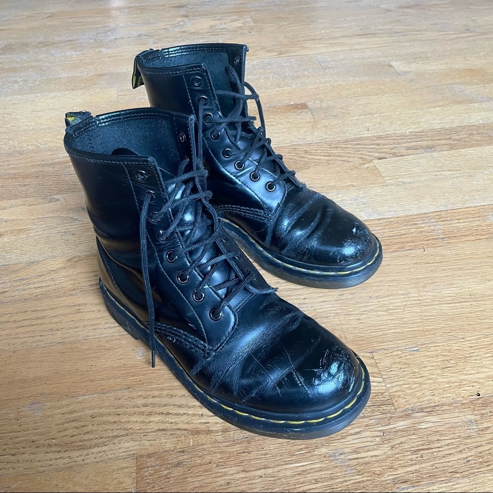 Dr. Martens 1460 Black Women's Smooth Leather Lace Up Boots